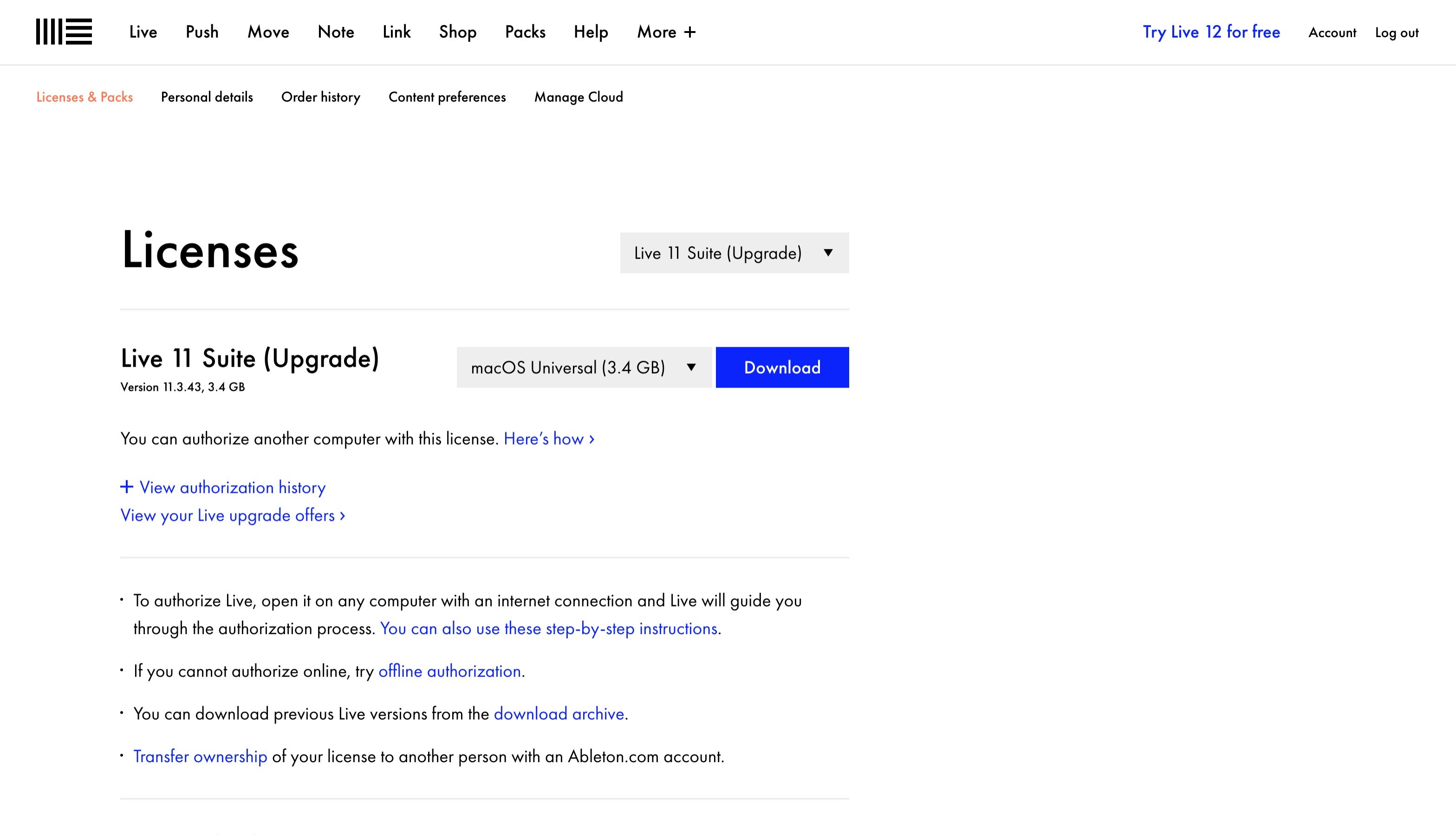 Ableton Ableton Live 11 Suite (Upgrade) – Commercial Licen